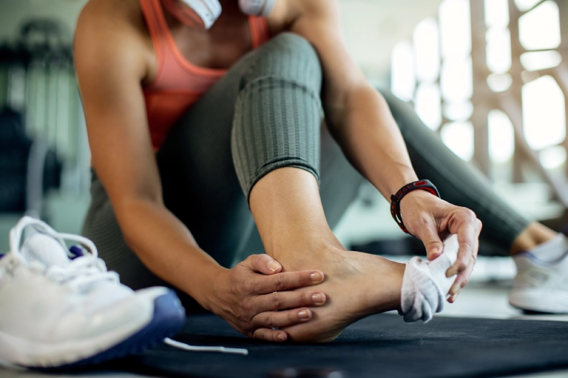 A sprained ankle is an injury that occurs when you twist or turn your ankle. This can stretch or tear the strong bands of tissue (ligaments) that help hold the ankle bones together. 